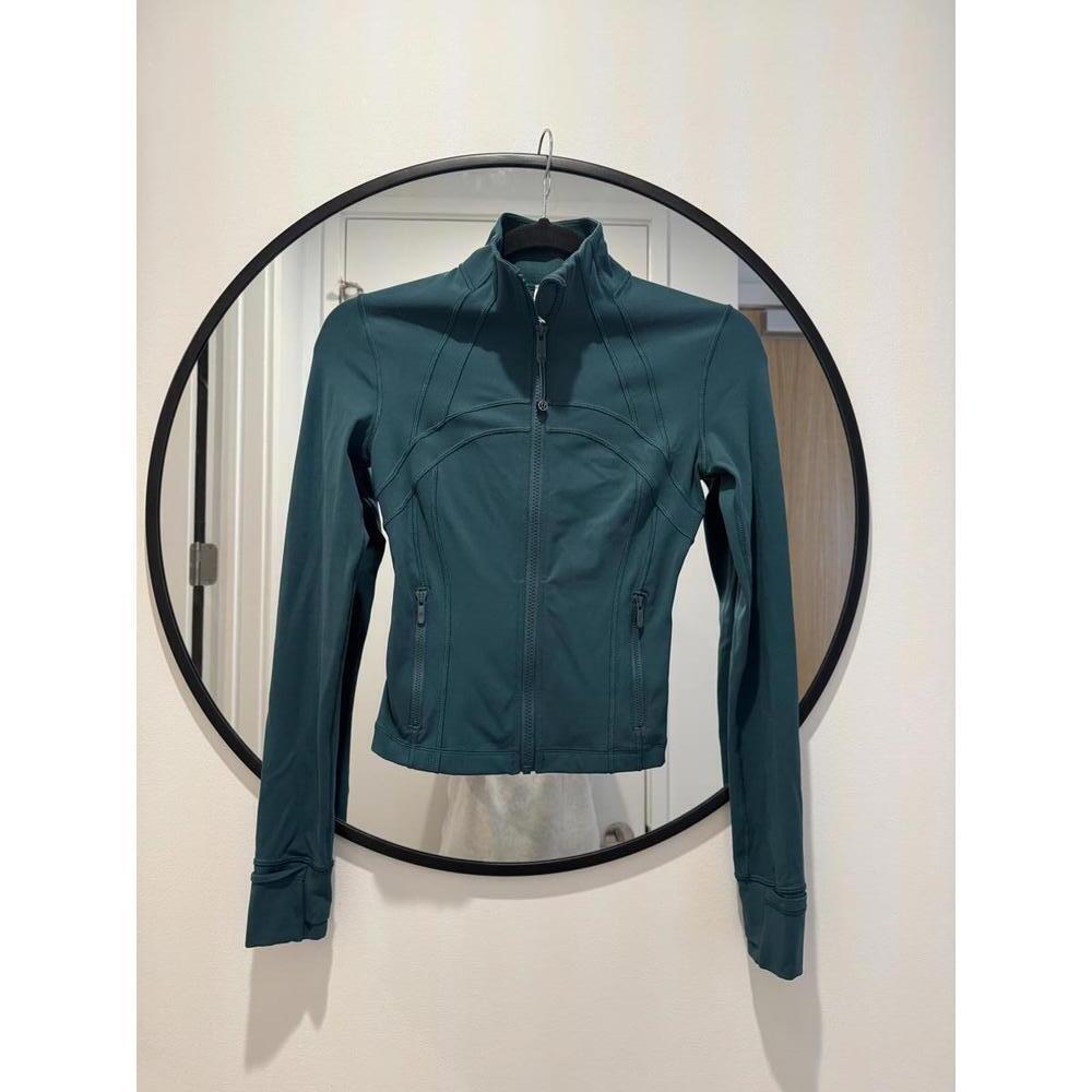 Lululemon Cropped Define Jacket *Nulu in Storm Teal Size 2 - Picture 2 of 9